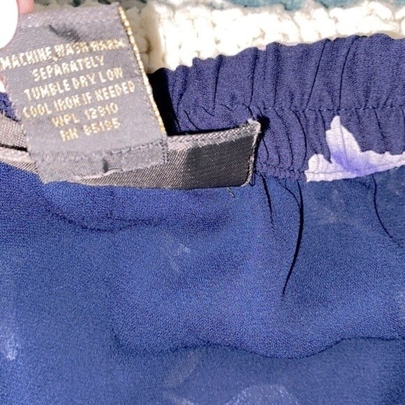 Vintage Lane Bryant navy blue floral skirt size 22/24 - Picture 7 of 10